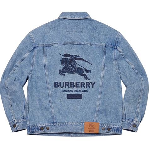 supreme burberry jean jacket